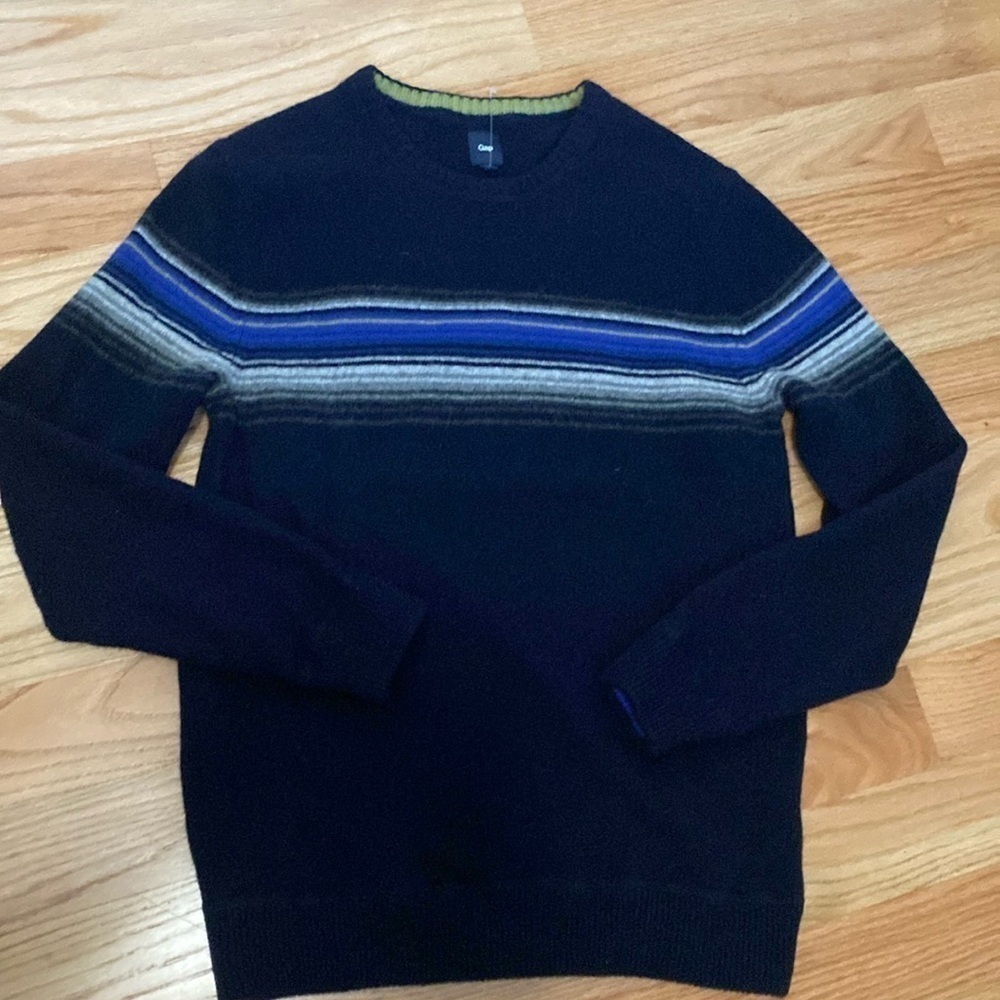 GAP Grandpa Sweater Men’s Crewneck Lambswool Size L Grandpa core Ski Retro